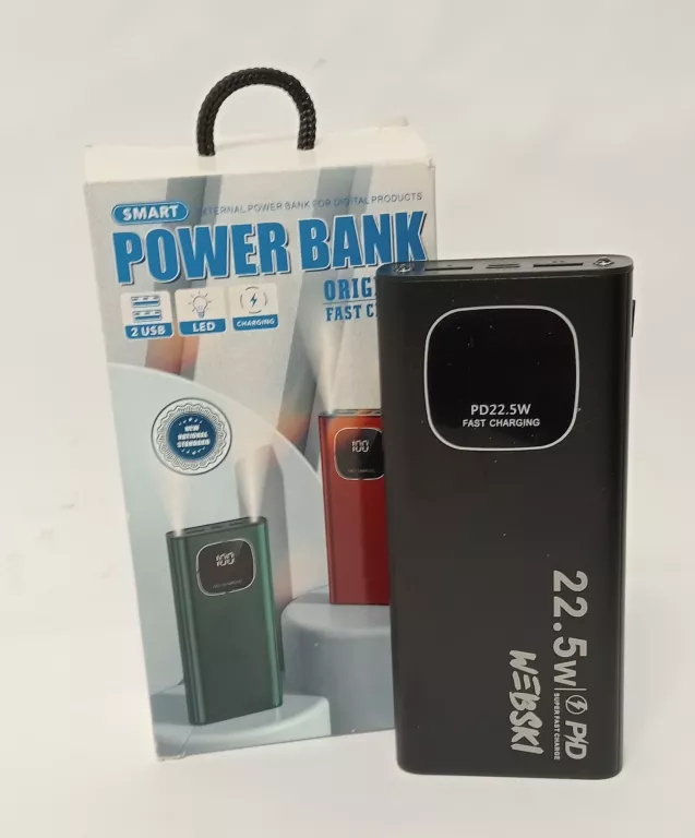 POWERBANK WEBSKI 22.5 W 30000MAH CZARNY