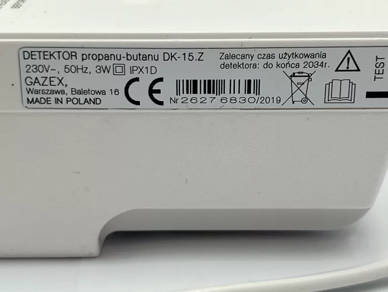 GAZEX DOMOWY DETEKTOR PROPAN-BUTAN (LPG) DK-15