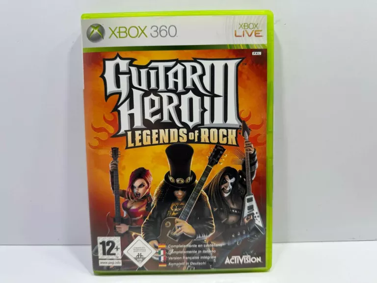 GRA GUITAR HERO III 3 LEGENDS OF ROCK MICROSOFT XBOX 360