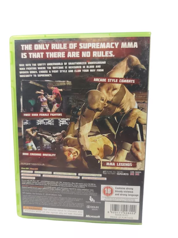 GRA SUPREMACY MMA - X-BOX 360