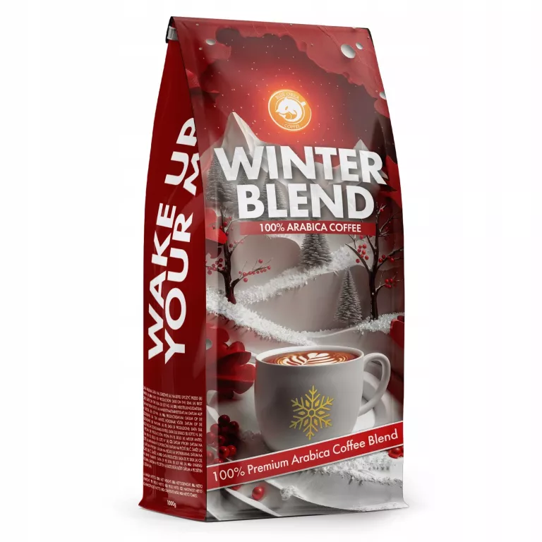 KAWA ZIARNISTA 1KG WINTER BLEND 100% ARABICA ŚWIEŻO PALONA BLUE ORCA