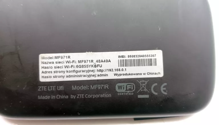 ROUTER MOBILNY ZTE MF971R 4G LTE + PUDEŁKO