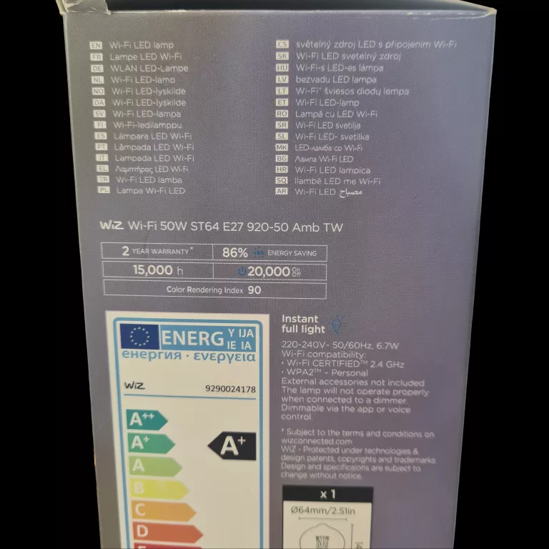 ŻARÓWKA WIZ FILAMENT ST.E27 LED @WARTO!!!