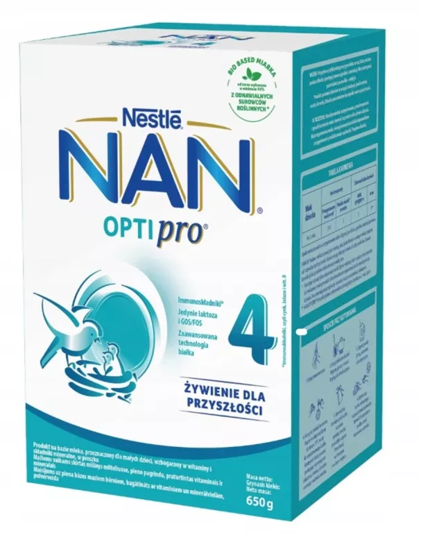 MLEKO MODYFIKOWANE NESTLE NAN OPTIPRO 4 PO 2 ROKU 650G