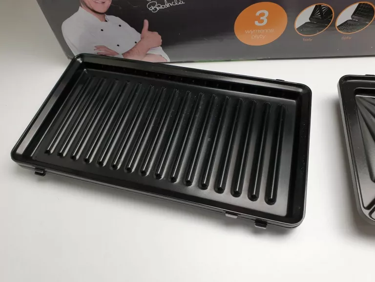 OPIEKACZ GÖTZE & JENSEN SM531X INOX 750W 3W1 WYMIENNE PŁYTKI