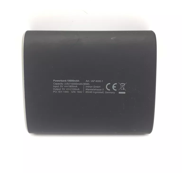 POWERBANK ISY 10000MAH CZARNY (IAP 4000-1)