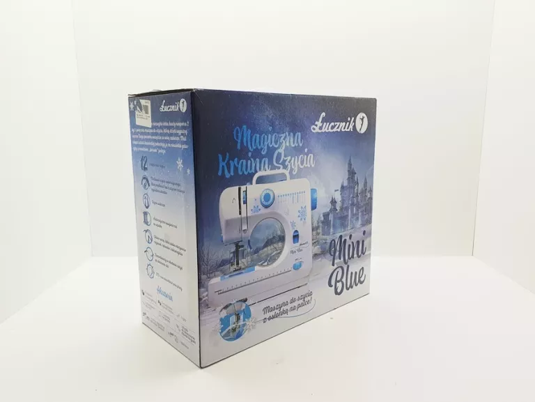MASZYNA DO SZYCIA MINI BLUE ŁUCZNIK DLA DZIECI KOMPLET