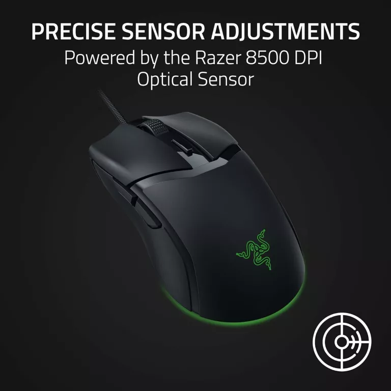 MYSZKA PRZEWODOWA DLA GRACZY RAZER COBRA SENSOR OPTYCZNY 8500DPI RGB CZARN