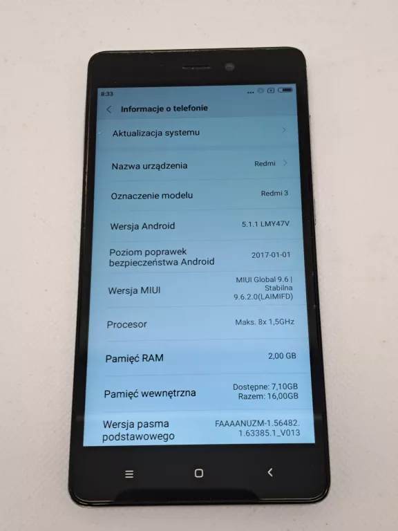 TELEFON XIAOMI REDMI  3