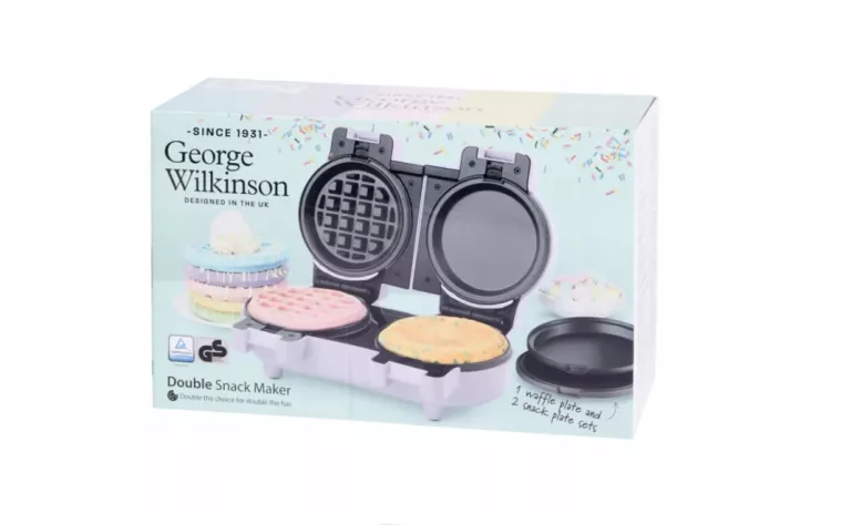 PODWÓJNY OPIEKACZ DO PRZEKĄSEK PANCAKES 1100 W GEORGE WILKINSON FIOLETOWY