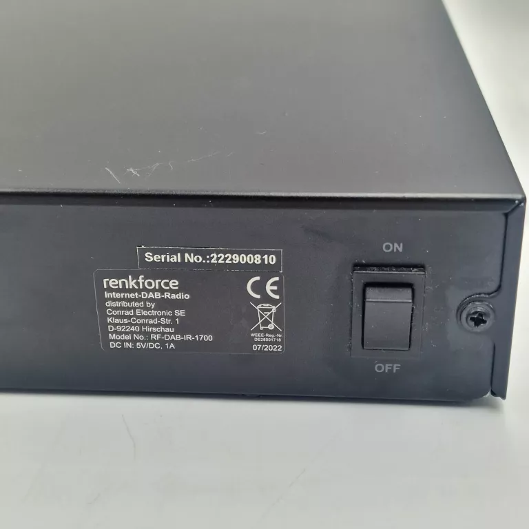 RADIO INTERNETOWE RENKFORCE RF-DAB-IR1700, DAB+