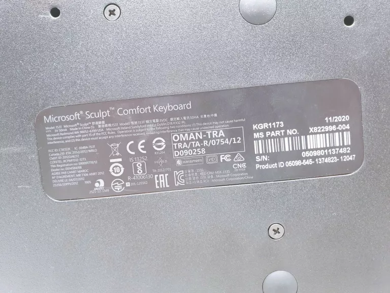 KLAWIATURA MICROSOFT SCULPT MOBILE CZARNA MEMBRANOWA