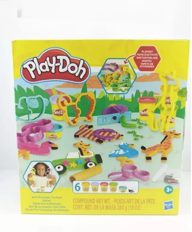 CIASTOLINA PLAY DOH 3+ WILD ANIMALS SAFARI