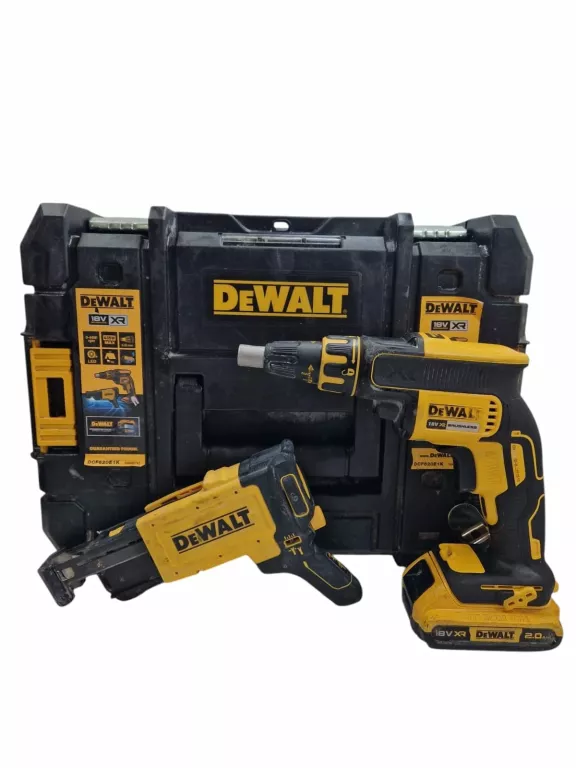 WKRĘTARKA DO REGIPSÓW DEWALT DCF620 + DCF6202 + WALIZKA + BATERIA