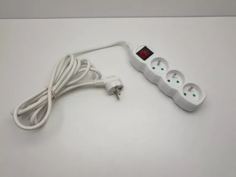 PRZEDŁUŻACZ REINSTON EPRZ019 3 GNIAZDA 3M BIAŁY