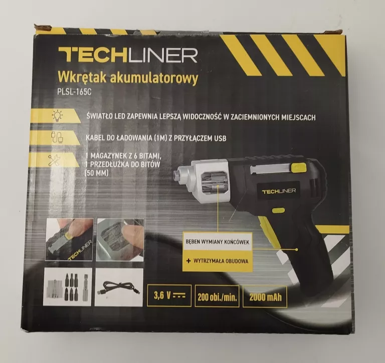 TECHLINER WKRĘTAK AKUMULATOROWY PLSL-165C