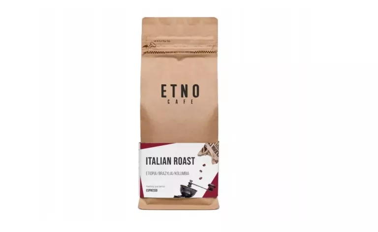 AROMATYCZNA KAWA ZIARNISTA ETNO CAFE ITALIAN ROAST 1KG DŁUGI TERMIN SUPER