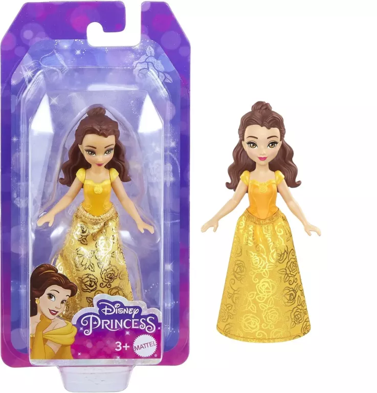 LALKA KSIĘŻNICZKA BELLA DISNEY PRINCESS MATTEL 9 CM