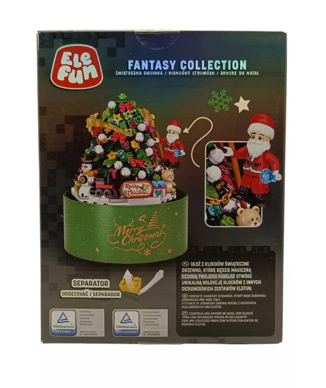KLOCKI ELEFUN ŚWIĄTECZNA CHOINKA W ŚNIEŻNEJ KULI FANTASY COLLECTION 357 EL