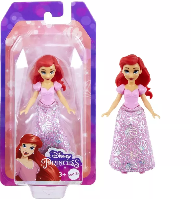 LALKA KSIĘŻNICZKA ARIEL DISNEY PRINCESS MATTEL 9 CM