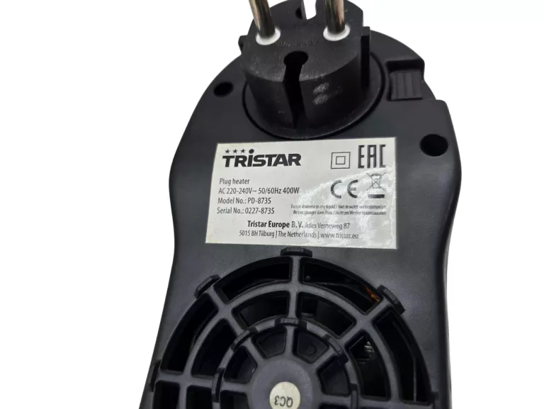 GRZEJNIK ELEKTRYCZNY TRISTAR PD-8735 400W MINI FARELKA NAGRZEWNICA