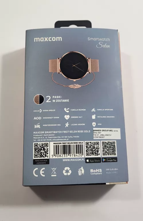 SMARTWATCH MAXCOM SELEN ANIA KRUK KOMPLET STAN IDEALNY