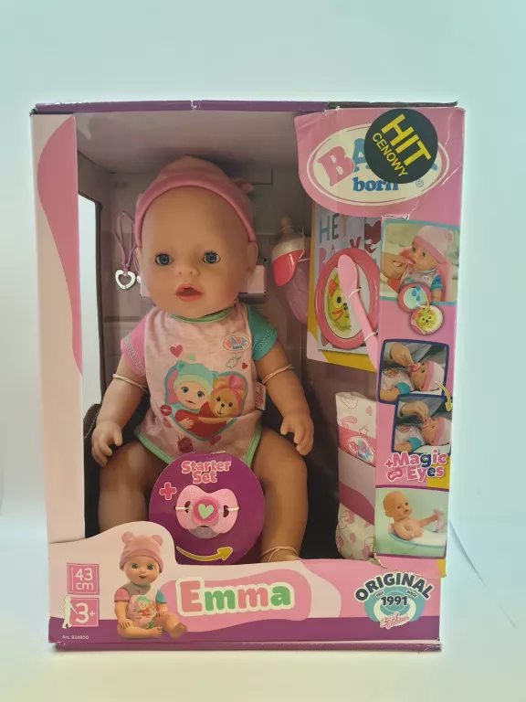 LALKA BABY BORN LALKA EMMA 43CM 10 FUNKCJI AKCESORIA INTERAKTYWNY BOBAS 83