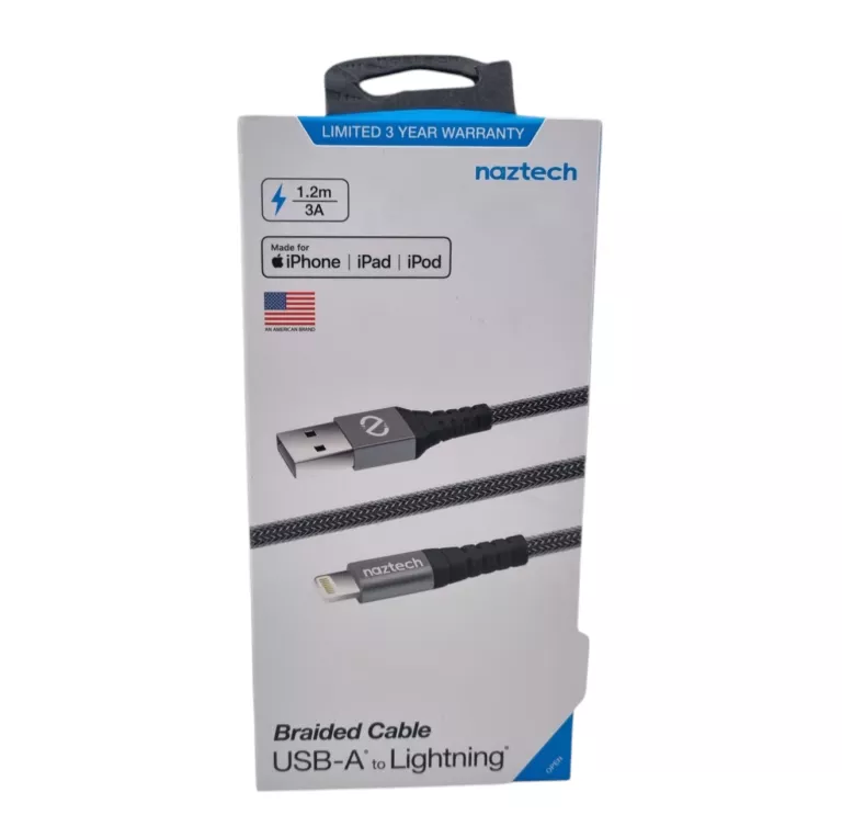 KABEL NAZTECH USB-A - LIGHTNING 1,2 M CZARNY