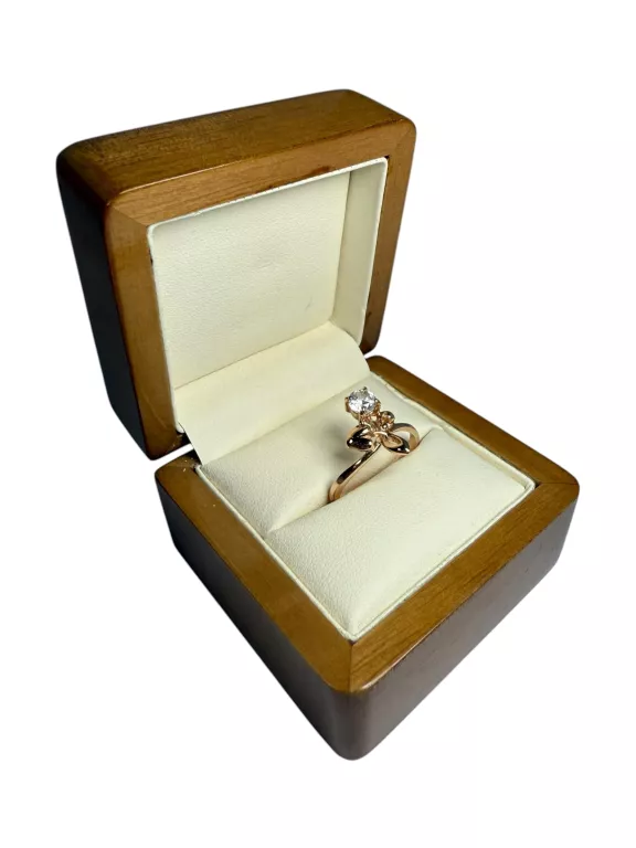 ZŁOTY PIERŚCIONEK - ROSE GOLD - 14K 2,59G 583 R17