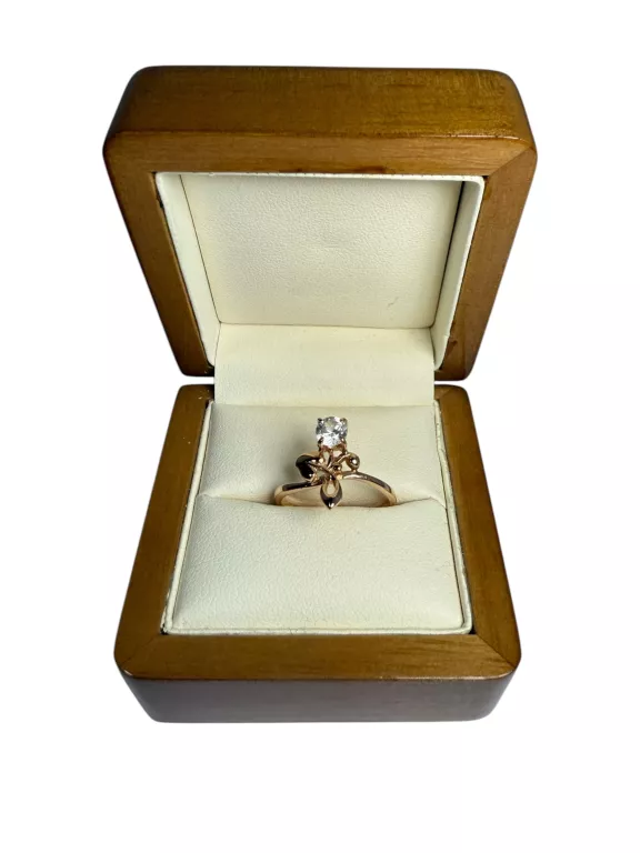 ZŁOTY PIERŚCIONEK - ROSE GOLD - 14K 2,59G 583 R17