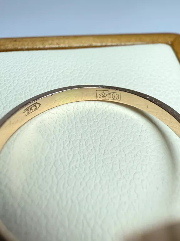 ZŁOTY PIERŚCIONEK - ROSE GOLD - 14K 2,59G 583 R17