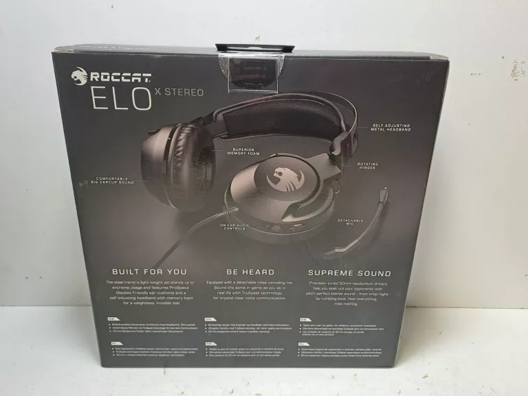 SŁUCHAWKI NAUSZNE ROCCAT ELO X CZARNE X-STEREO