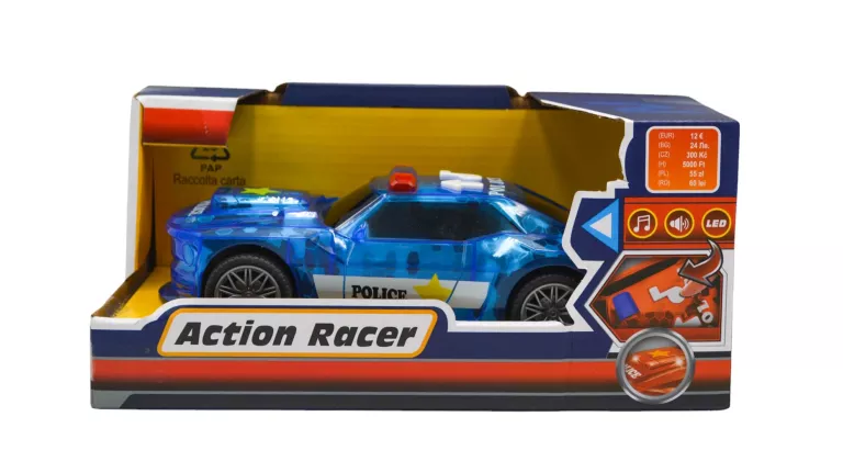SAMOCHÓD POLICE AUTO ACTION RACER SPORTOWE LED