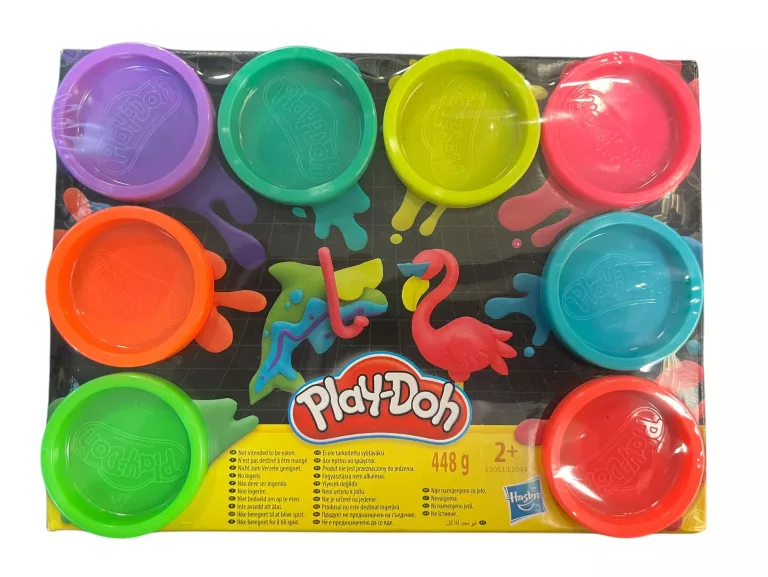 HASBRO PLAY DOH CIASTOLINA ZESTAW NEONOWE KOLORY 8 TUB 448G