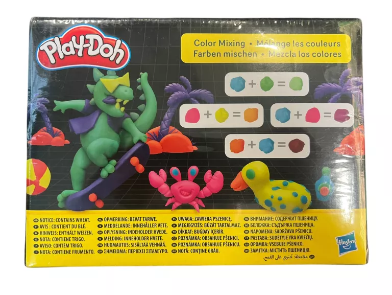 HASBRO PLAY DOH CIASTOLINA ZESTAW NEONOWE KOLORY 8 TUB 448G