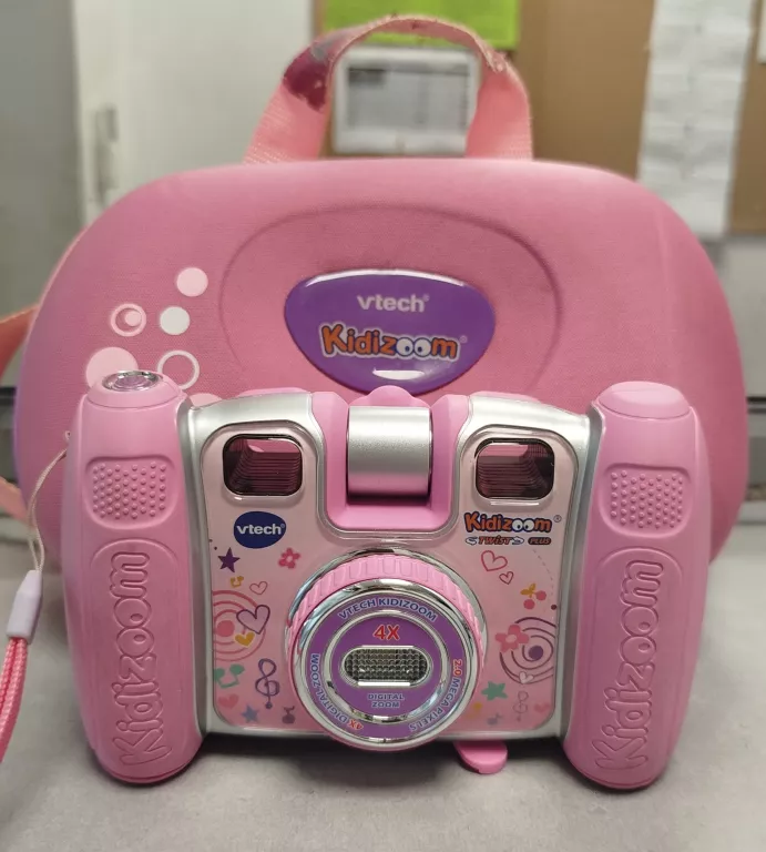 VTECH KIDIZOOM DUO  APARAT FOTOGRAFICZNY Y DLA DZIECI RÓŻOWY+ETUI