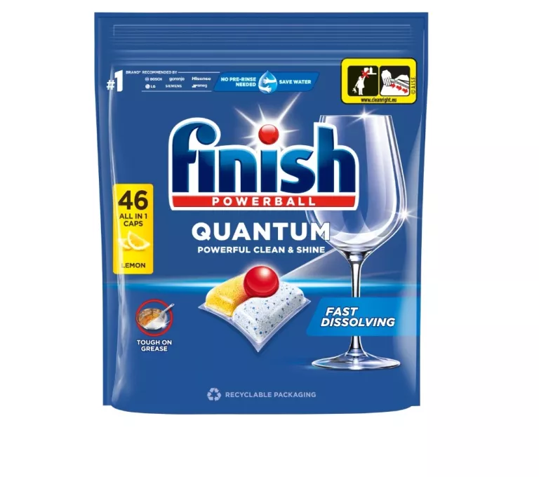 FINISH QUANTUM LEMON KAPSUŁKI DO MYCIA NACZYŃ W ZMYWARCE (46 SZTUK)