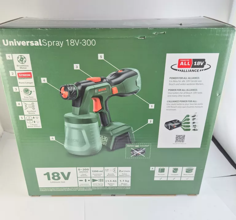 PISTOLET MALARSKI BOSCH UNIVERSALSPRAY 18V-300