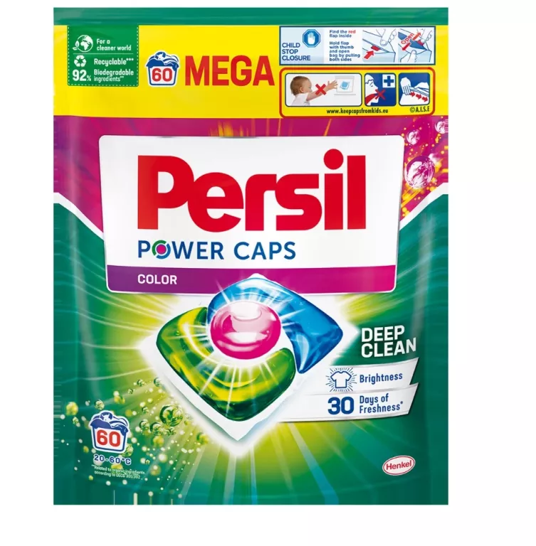 KAPSUŁKI DO PRANIA PERSIL POWER CAPS COLOR 60 SZT