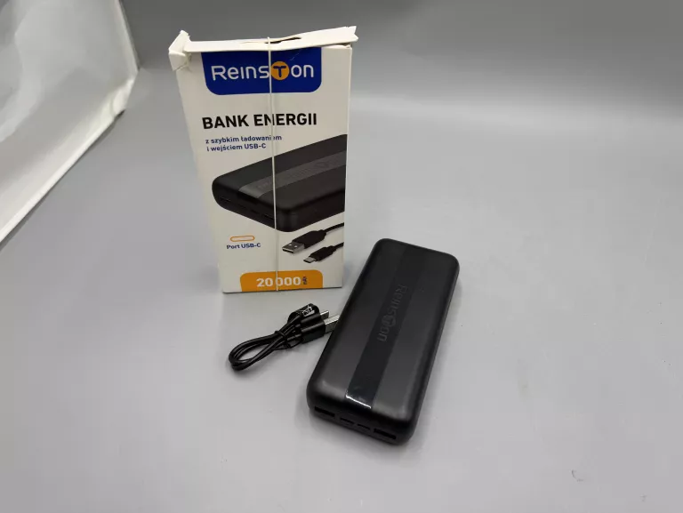 POWERBANK REINSTON EPB027 20000 MAH USB-A / USB-C / MICROUSB CZARNY