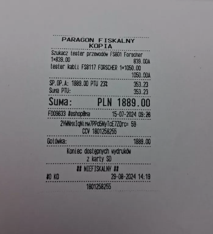 FS801 FORSCHER PRZEMYSŁOWY DETEKTOR PRZEWODÓW I RUR