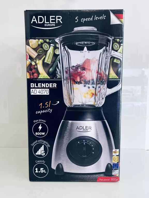BLENDER KIELICHOWY ADLER AD4070 600 W SREBRNY/SZARY