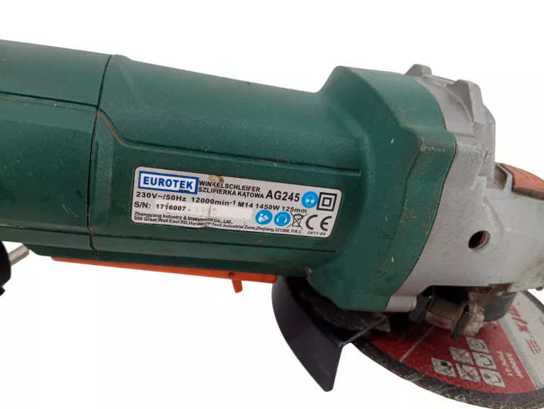 SZLIFIERKA KĄTOWA EUROTEC AG245 1450 W
