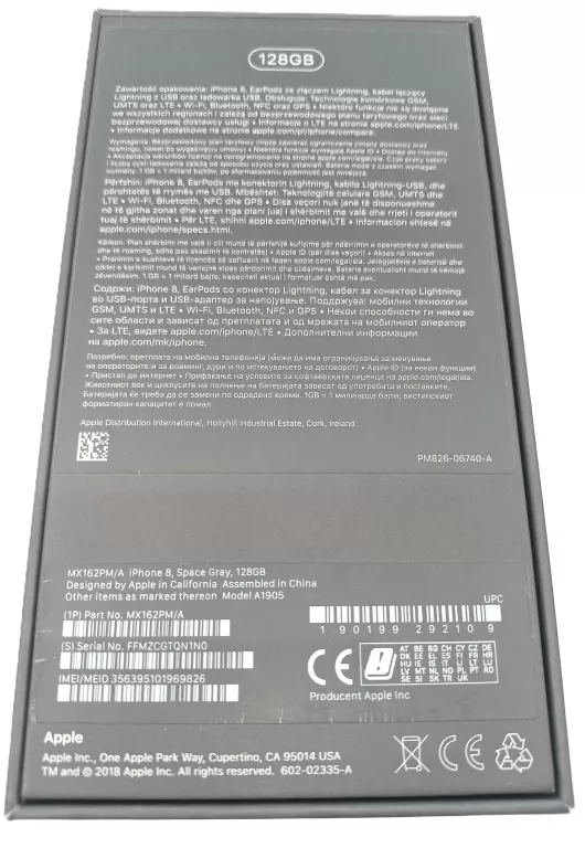 APPLE IPHONE 8, SPACE GRAY, 128GB