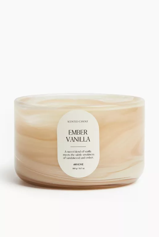 DUŻA ŚWIECA ZAPACHOWA W SZKLANYM POJEMNIKU EMBER VANILLA