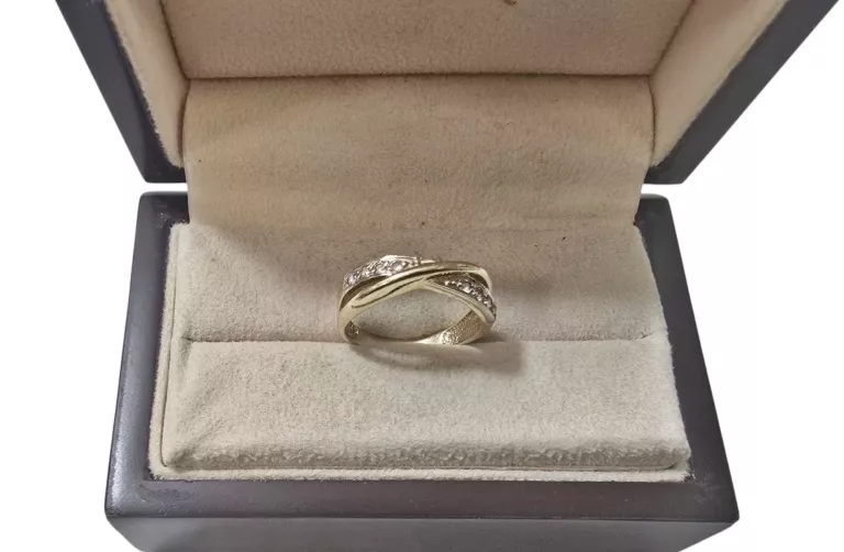 ŚLICZNY ZŁOTY PIERŚCIONEK P585/3,4G/R.16