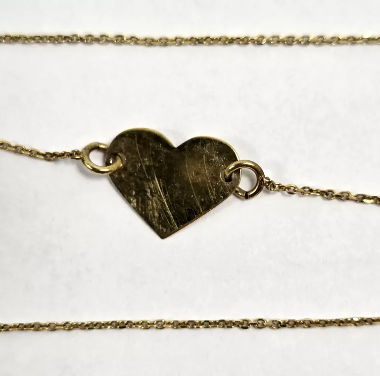 ZŁOTA BRANSOLETKA CELEBRYTKA 333 SERDUSZKO 0,55G