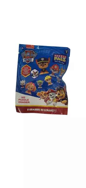 PUZZLE PALZ FIGURKI GUMKI POJAZD PSI PATROL MIX