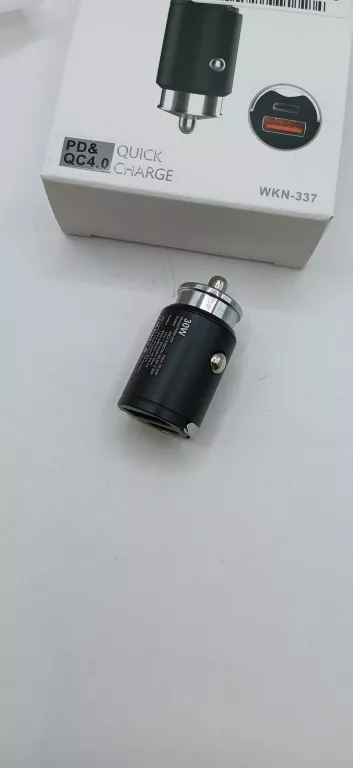 035520 ECOBOX ŁADOWARKA SAMOCHODOWA 30W CZARNA PD3.0+QC4.0 WKN-337