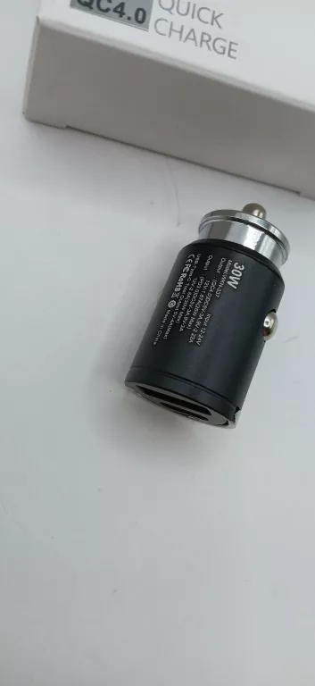 035520 ECOBOX ŁADOWARKA SAMOCHODOWA 30W CZARNA PD3.0+QC4.0 WKN-337